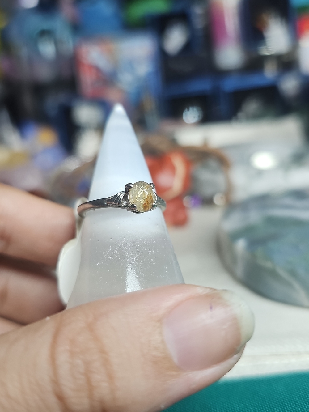 Golden Rutile Alloy Adjustable Ring - Picture 2 of 7